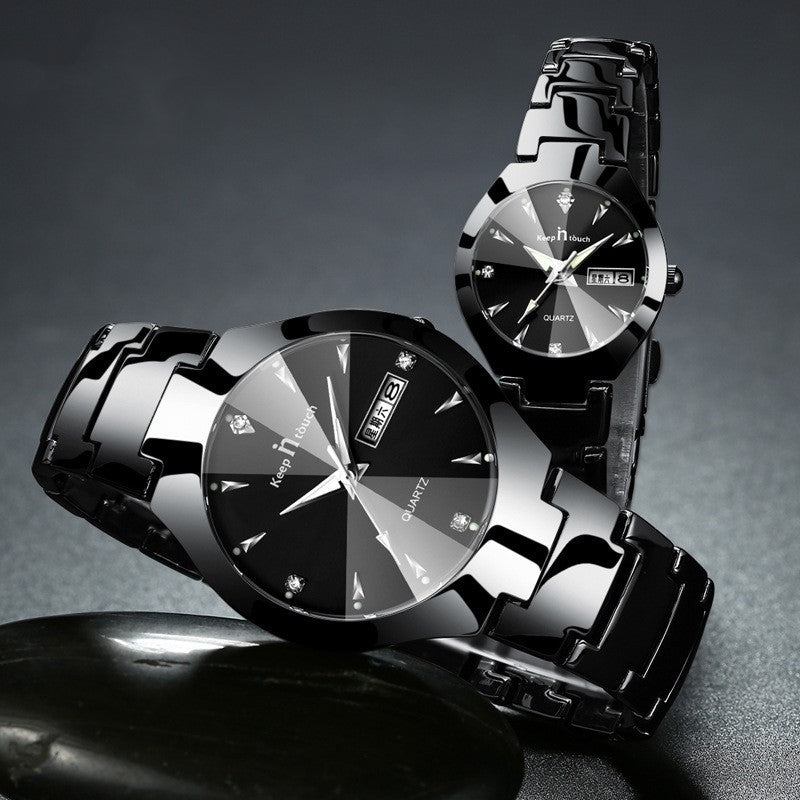 Luminous Calendar Quartz Couple Watch