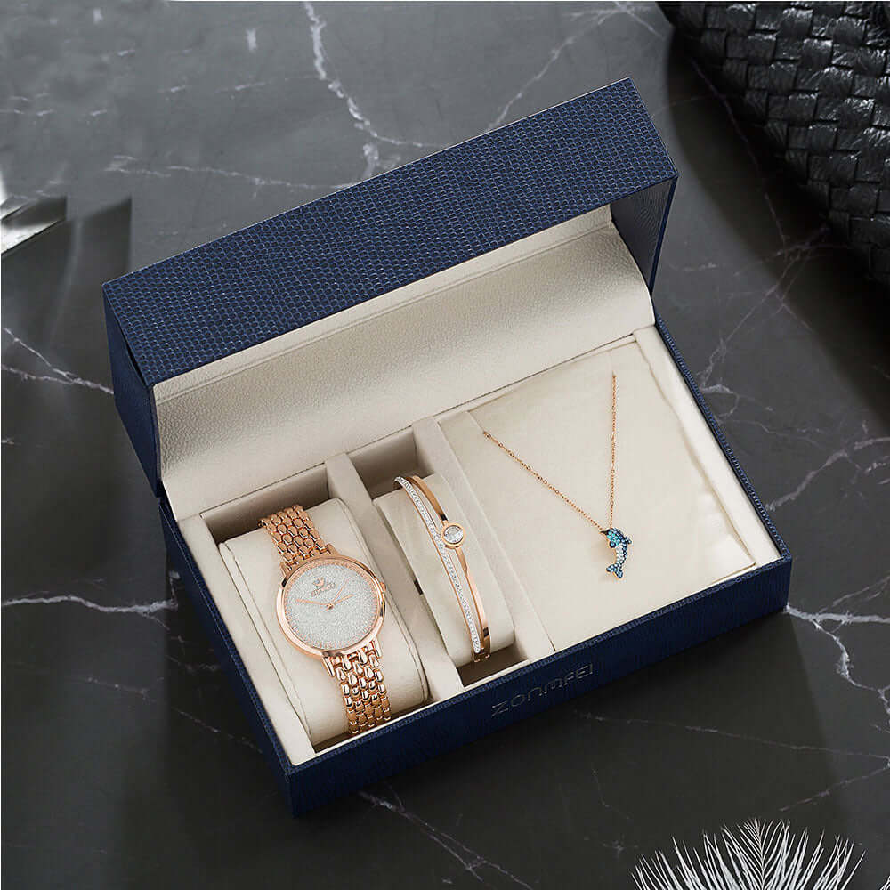 Elegant Watch & Jewelry Gift Set