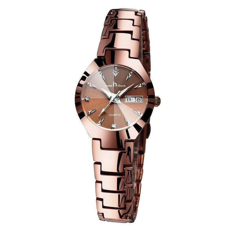Luminous Calendar Quartz Couple Watch