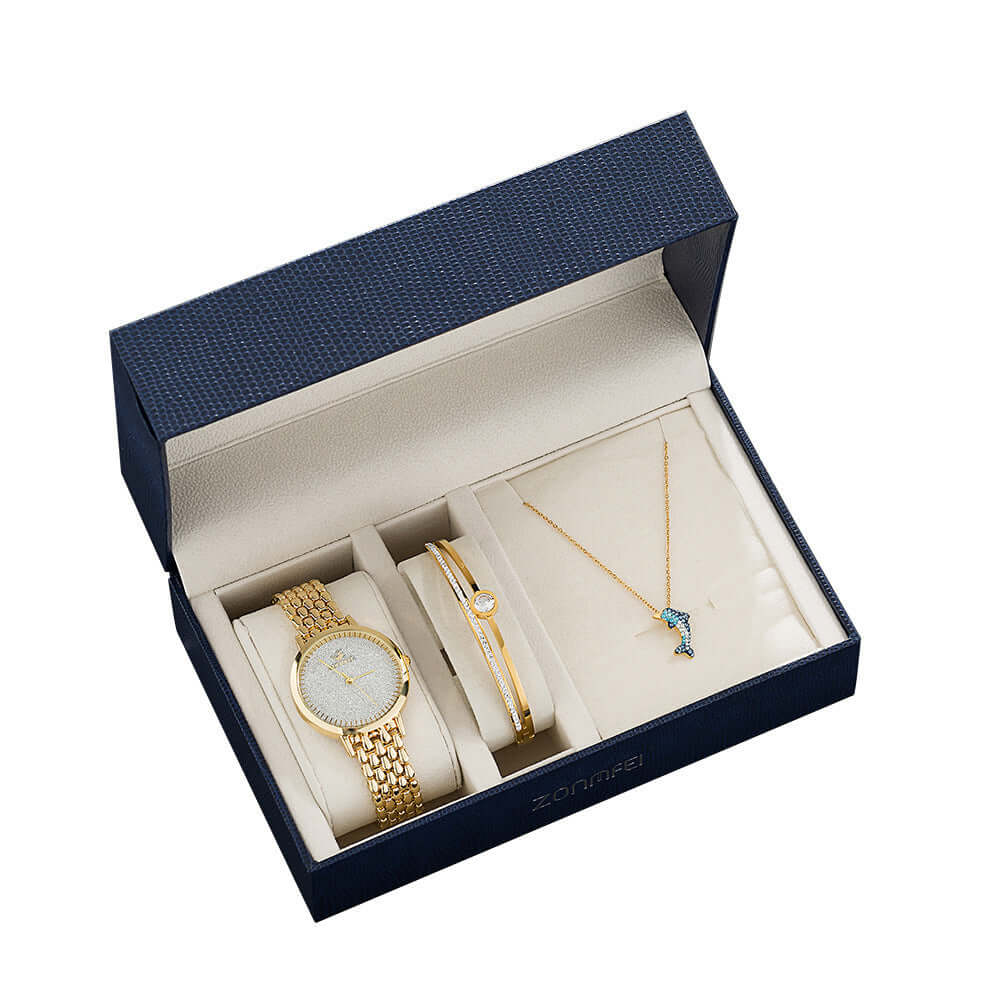 Elegant Watch & Jewelry Gift Set