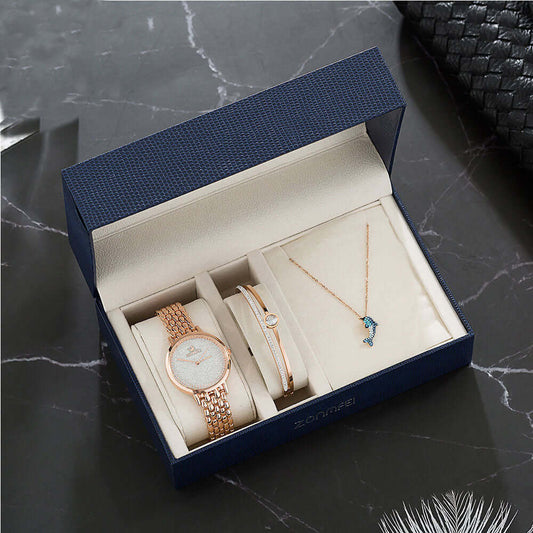 Elegant Watch & Jewelry Gift Set